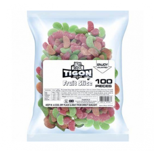 TIGON JELLIES FRUIT SLICES 100'S TIGON JELLIES FRUIT SLICES 100'S